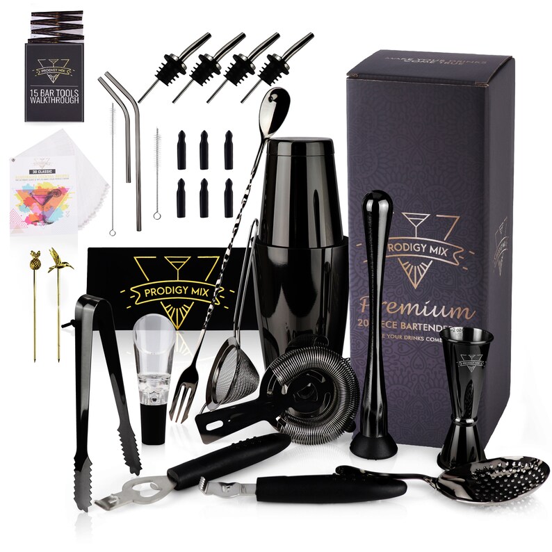 The Complete Mixology Bartender Kit 20Piece Boston Cocktail Etsy