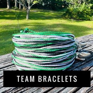 Custom Team Bracelets | Pura Vida Style Bracelet/Anklet | String Bracelet | Adjustable | Waterproof Bracelet | Puravida |Fundraiser Bracelet