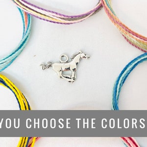 Horse Custom Pura Vida Style Bracelet/Anklet | String Bracelet | Adjustable Bracelet | Waterproof Bracelet | Handmade Bracelet | Puravida