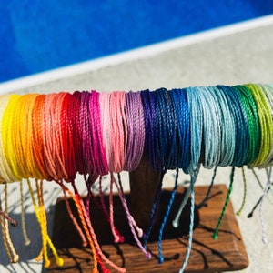 Solid Color Custom Pura Vida Style Bracelet/Anklet | String Bracelet | Adjustable | Waterproof | String Bracelet | Puravida | Surfer | Beach