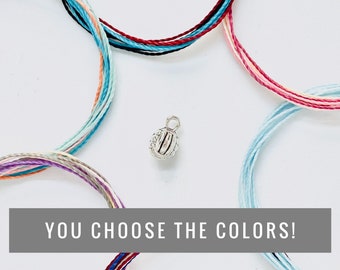 Volleyball Custom Pura Vida Style Bracelet/Anklet String Bracelet  Adjustable Bracelet Waterproof Bracelet Handmade Puravida - Main Image