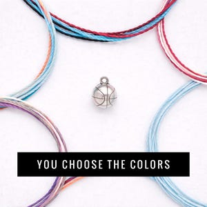 Basketball Bracelet – Custom Pura Vida Style Adjustable Sports Jewelry, Gift for Basketball Player or Fan or Team