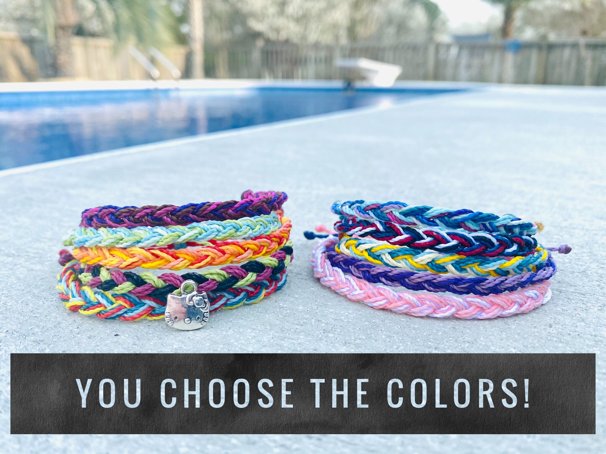 Hello Kitty Charm w/ Custom Braided Pura Vida Style Bracelet Etsy