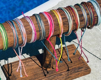 Custom Pura Vida Bracelet/Anklet – Adjustable Personalized Jewelry, Gift for Her or Him, Beach & Everyday Style