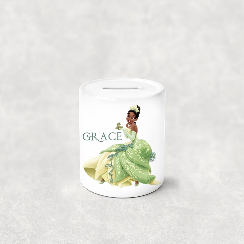 Personalised Disney Princess Money Box Gift Saving Piggy Bank Etsy