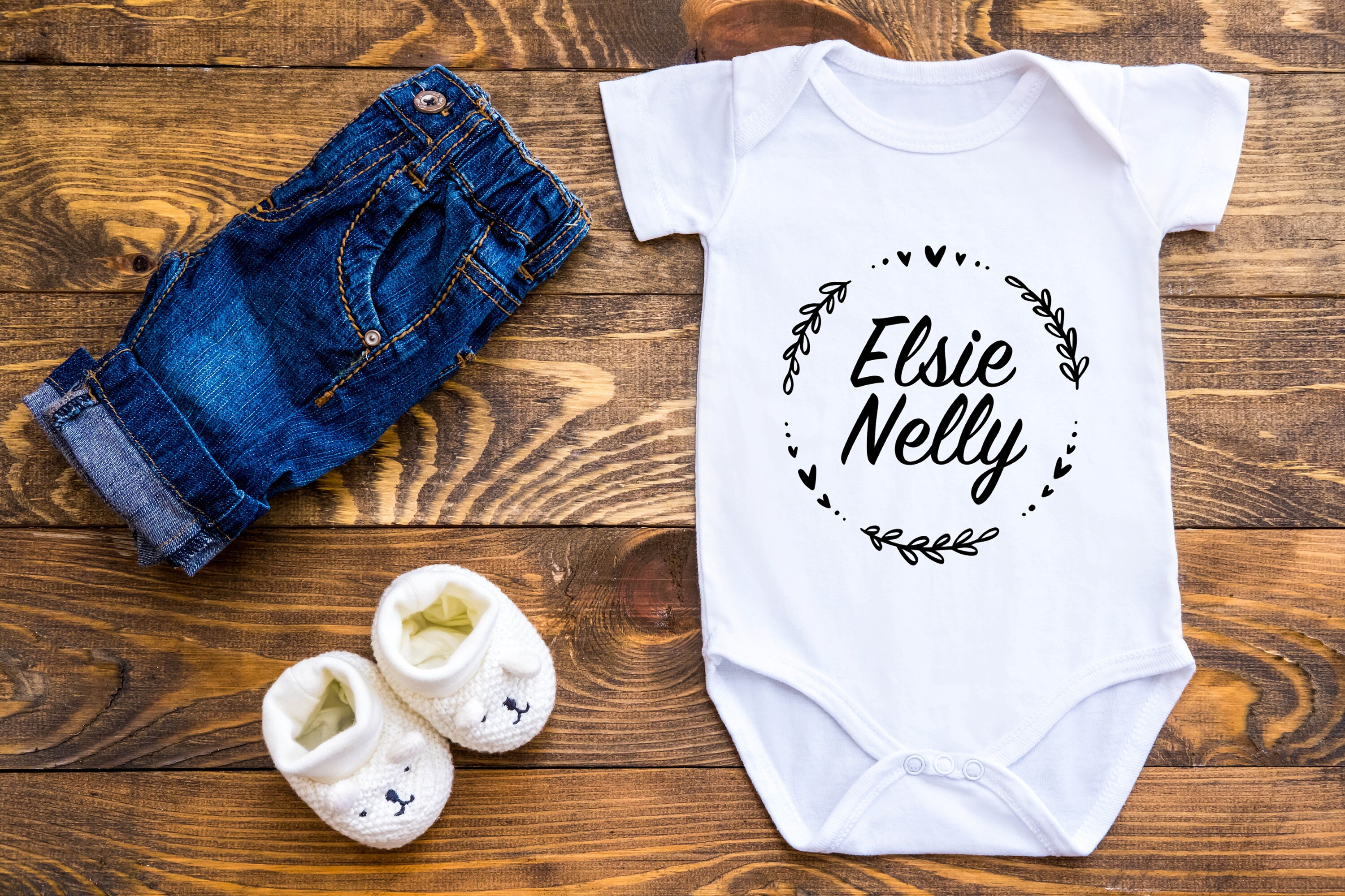 Personalised Newborn Baby Vest Gift Customised Onesie Name Etsy