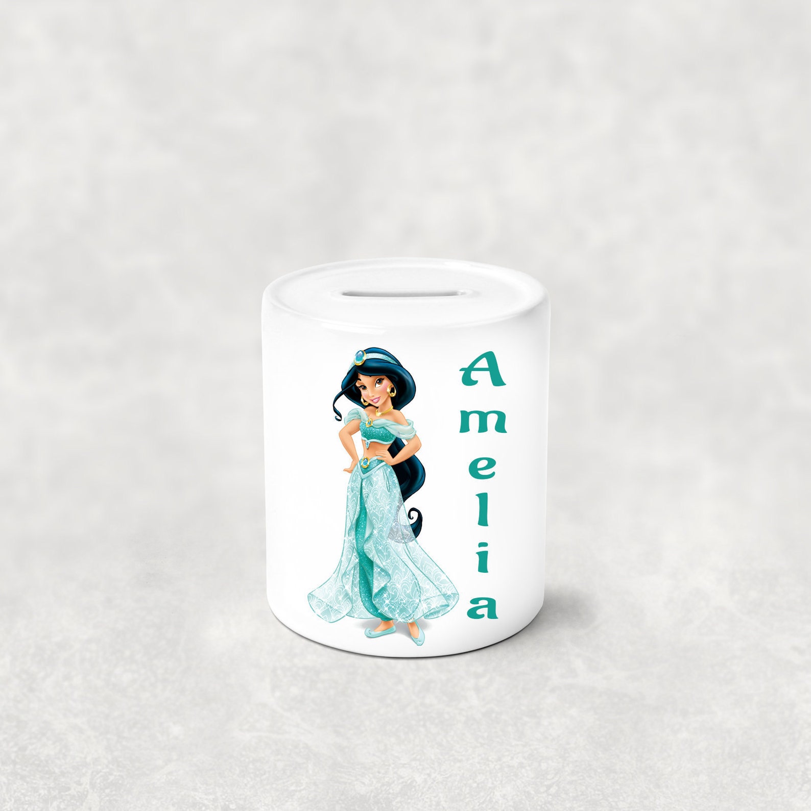 Personalised Disney Princess Money Box Gift Savings Piggy Bank Etsy