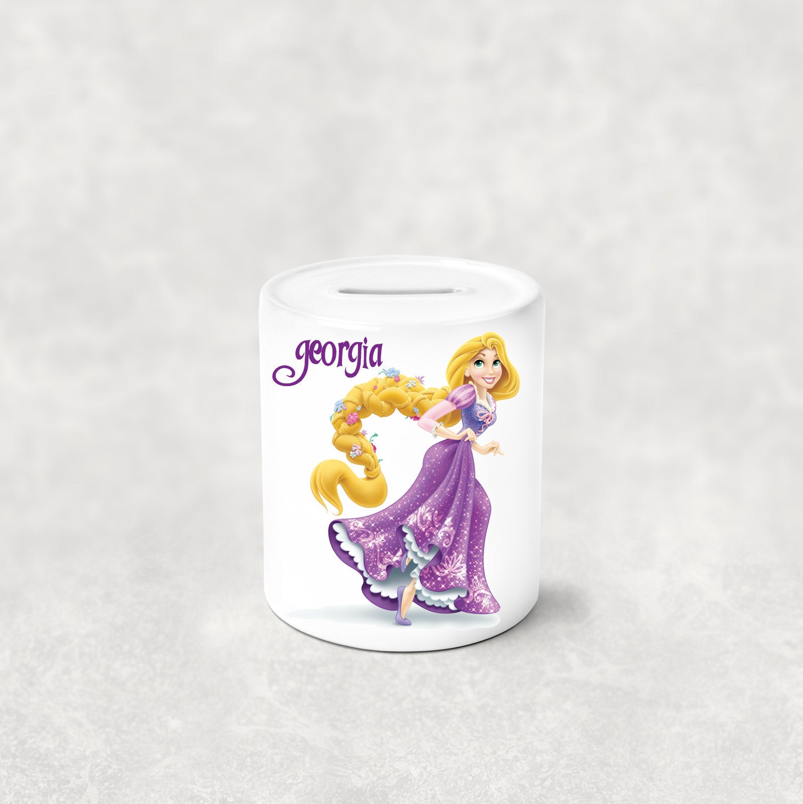 Personalised Disney Princess Money Box Gift Saving Piggy Bank Etsy