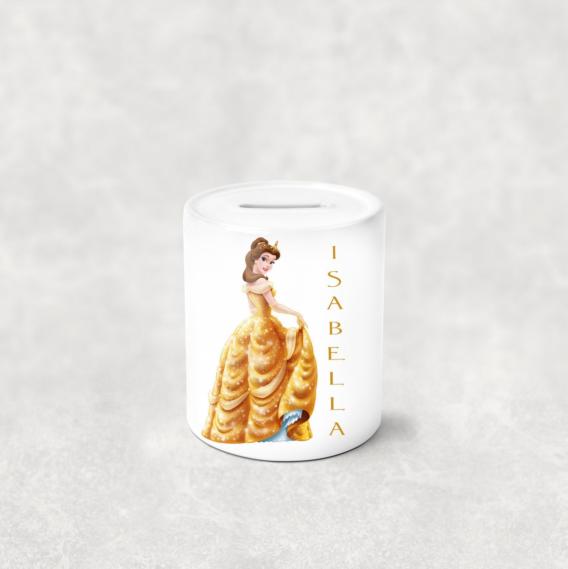 Personalised Disney Princess Money Box Gift Savings Piggy Bank Etsy UK