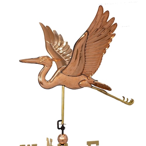 Blue Heron Weathervane Pure Copper With a Roof Mount or Etsy