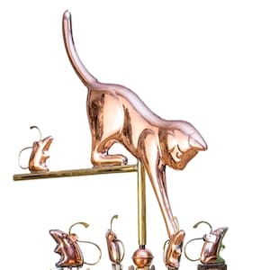 Small Cat and Mice Weathervane