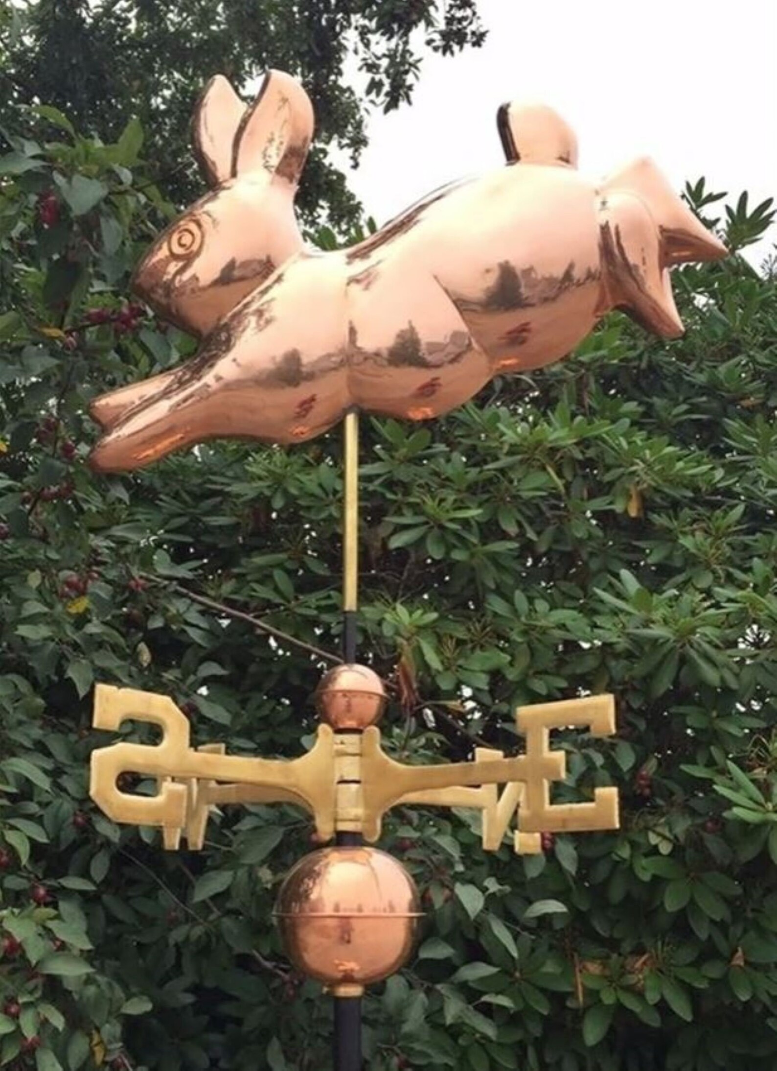 Weathervane Rabbit Simple Copper Rabbit Weathervane, Garden Decor - Etsy