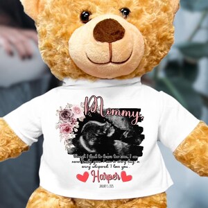 Stillborn Infant Loss Personalized Photo Teddy Bear, Loss of a Child Newborn Sympathy Bereavement Remembrance Gift, Grieving Mom Dad Gift