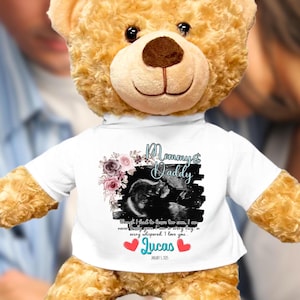 Stillborn Infant Loss Personalized Photo Memory Teddy Bear, Loss of a Child Son Newborn Sympathy Gift, Remembrance Grieving Mom Dad Gift