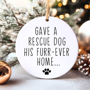 Christmas Pet Ornament, Rescue Dog Mom, Dog Ornament Christmas, Dog Dad Gift, Pet Mom Gift, Puppy Ornament, Gift for Dog Lovers, Dog Mom