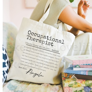 Personalized OT Tote Bag, Occupational Therapist Gift, OT Mother&#39;s Day Tote Bag, OTA Graduation Gift, Occupational Therapy Mom Definition