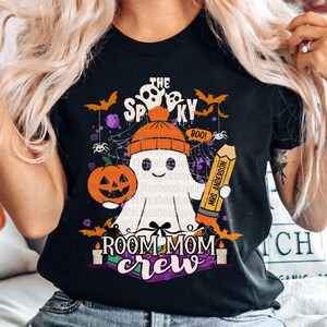 Spooky Room Mom Halloween Shirt, Personalized Room Mom Shirt, Room Mom Gifts, PTA Room School Volunteer, Fall Room Parent Halloween Gift