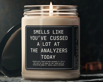 Funny Laboratory Soy Candle, Medical Lab Science Graduation Sarcastic Gift, Funny Lab Scientist Lab Tech Mother&#39;s Father&#39;s Day Candle Gift