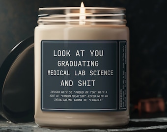 Funny Laboratory Soy Candle, Medical Lab Science Graduation Sarcastic Gift, Funny Lab Scientist Lab Tech Mother's Father's Day Candle Gift