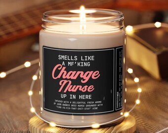 Smells Like Charge Nurse Candle, Sarcastic ER Charge Candle Gift, Funny ICU Nicu Pacu Picu ER Charge Nurse Mother&#39;s Father&#39;s Day Candle