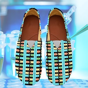 DNA Nucleotides Shoes, Biology Teacher Shoes, Scientist Shoes, Biochemistry Gift, Phd Student Gift, STEM Teacher Shoes, Science Shoes