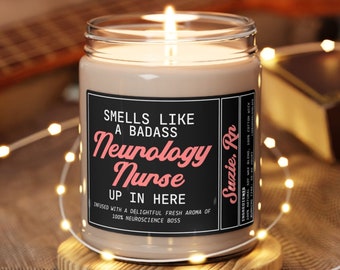 Personalized Neurology Nurse Candle, Sarcastic Neuroscience Candle Gift, Funny Neurology Nurse Mother's Father's Day Candle, Nurse Candle
