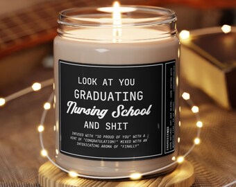 Funny Nursing Student Gift Candle, Nurse School Graduation Gift, Candle Gift for Nurse, Registered ER Pediatric NICU Icu Picu Nurse RN Gifts