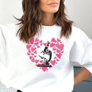 Laboratory Valentine Sweatshirt, Medical Lab Science, Lab Tech Sweater, Pathology Gift,Microbiology Gift,PhD Student Gift, STEM Teacher Gift