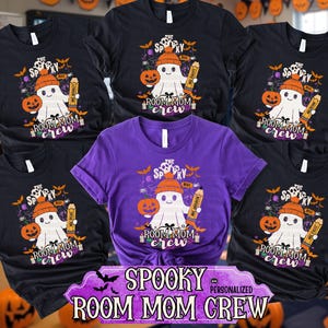Spooky Room Mom Halloween Shirt, Personalized Room Mom Shirt, Room Mom Gifts, PTA Room School Volunteer, Fall Room Parent Halloween Gift
