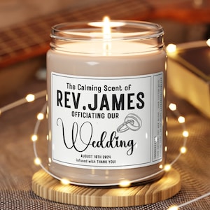 Personalized Officiant Proposal Soy Candle, Wedding Officiant Proposal Gift, Thank You Officiant Pastor Minister Priest Gift, Officiant Gift