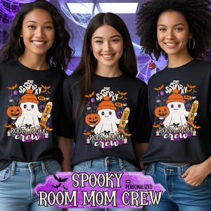 Spooky Room Mom Halloween Shirt, Personalized Room Mom Shirt, Room Mom Gifts, PTA Room School Volunteer, Fall Room Parent Halloween Gift