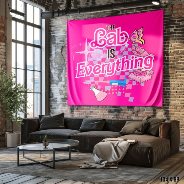 LAB WEEK 2024 Pink Party Wall Banner, Medical Lab Science Gift, Lab Scientist, Lab Tech, Phlebotomy, Pathology, Blood Bank, Microbiology