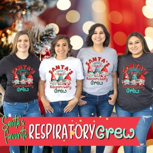 RESPIRATORY Crew Group Christmas Shirt, Respiratory Therapist Gifts, Respiratory Nurse Shirt, RT Christmas Shirt, Respiratory Student Shirt
