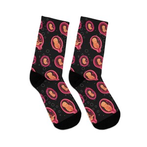 Fetal Development Socks, OBGYN Socks, Medical Student Socks, Midwife Nurse Socks, NICU Nurse Socks, Fertility Doctor Socks, Prolife Gift image 3