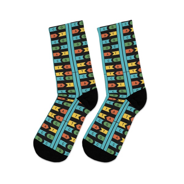 DNA Nucleotides Socks, Molecular Biology Socks, Biology Teacher Socks, PhD Student Socks, Women in Stem Gift, Research Sock, Scientist Socks