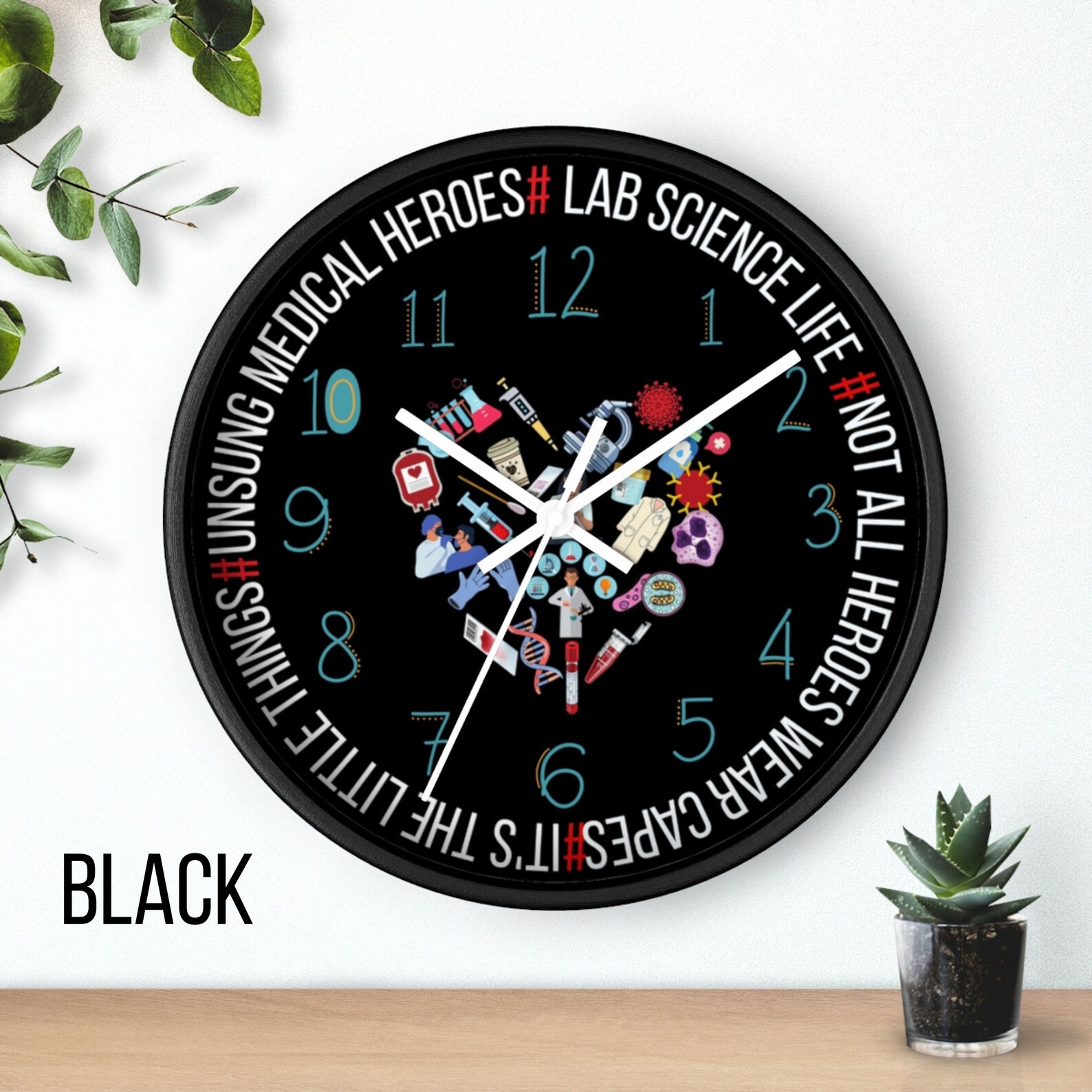 MEDICAL LAB SCIENCE Clock Lab Tech Gift Lab Scientist Gift Etsy