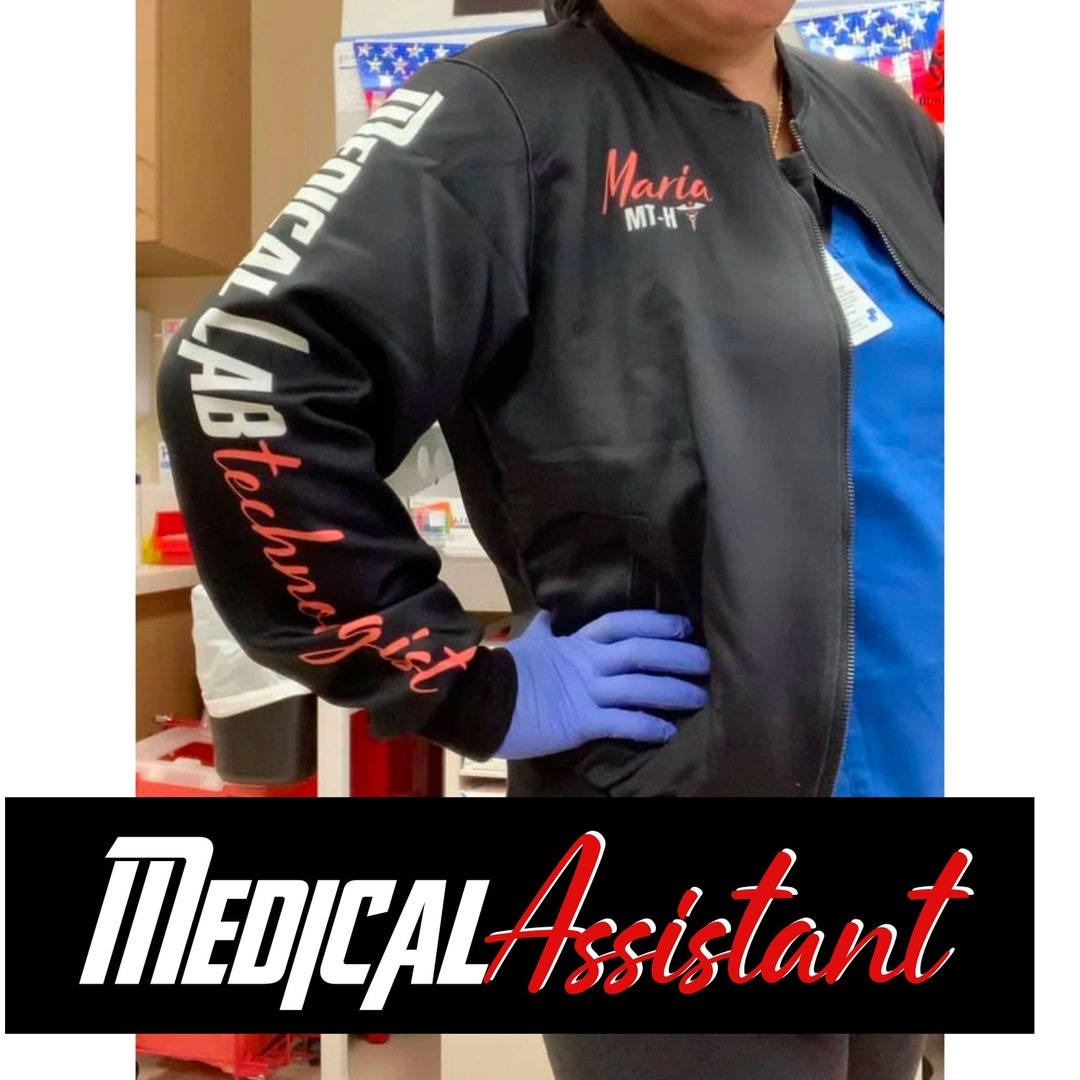 PERSONALIZED MEDICAL ASSISTANT Bomber Jacket Medical Etsy