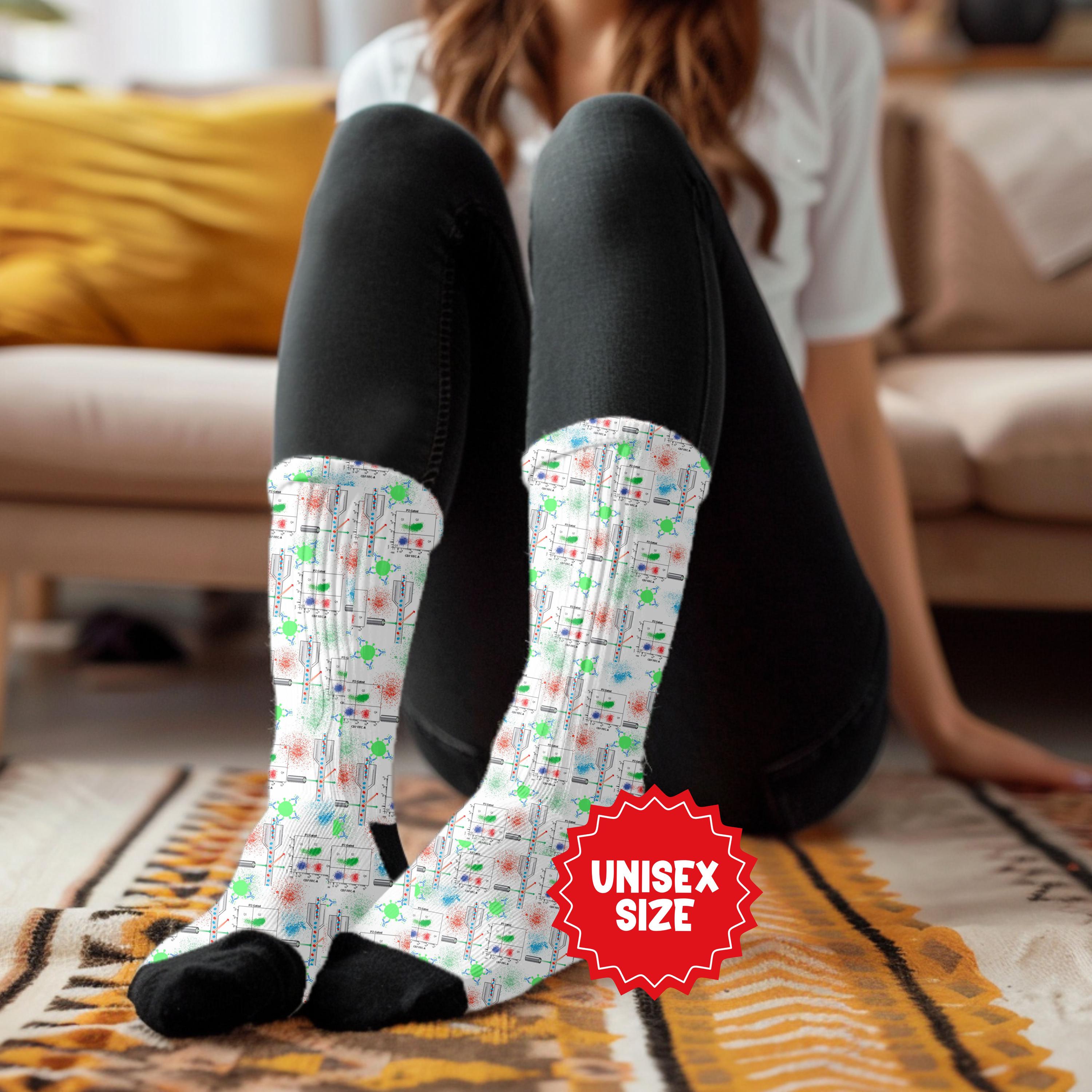 Science Lab Socks Flow Cytometry Socks, Medical Lab Science Lab Week Sock, Flow Cytology ...