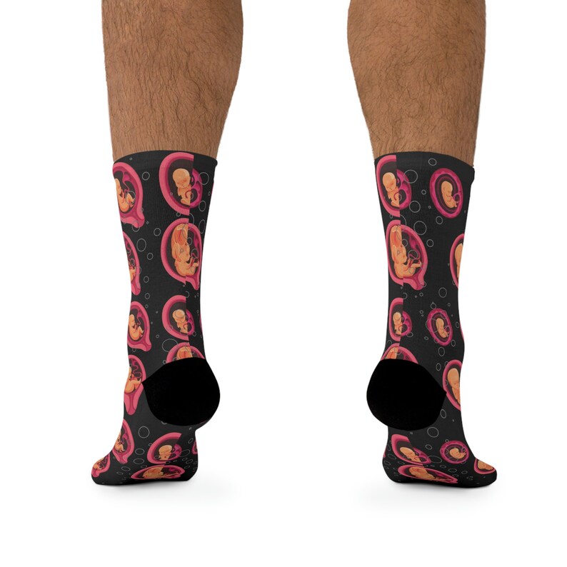 Fetal Development Socks, OBGYN Socks, Medical Student Socks, Midwife Nurse Socks, NICU Nurse Socks, Fertility Doctor Socks, Prolife Gift image 7