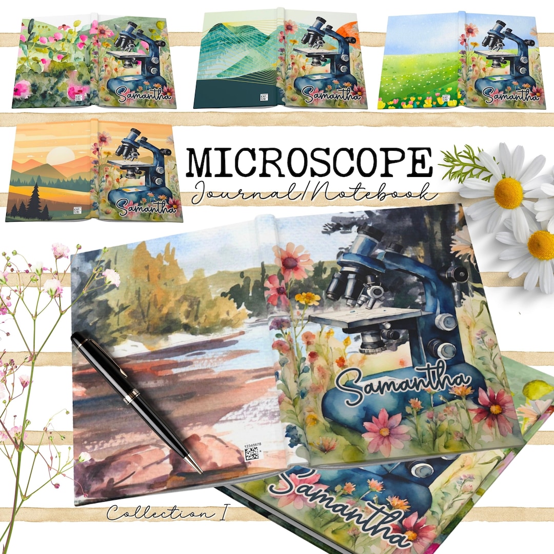 Personalized Microscope Wildflower Journal, Laboratory Phd Graduation ...