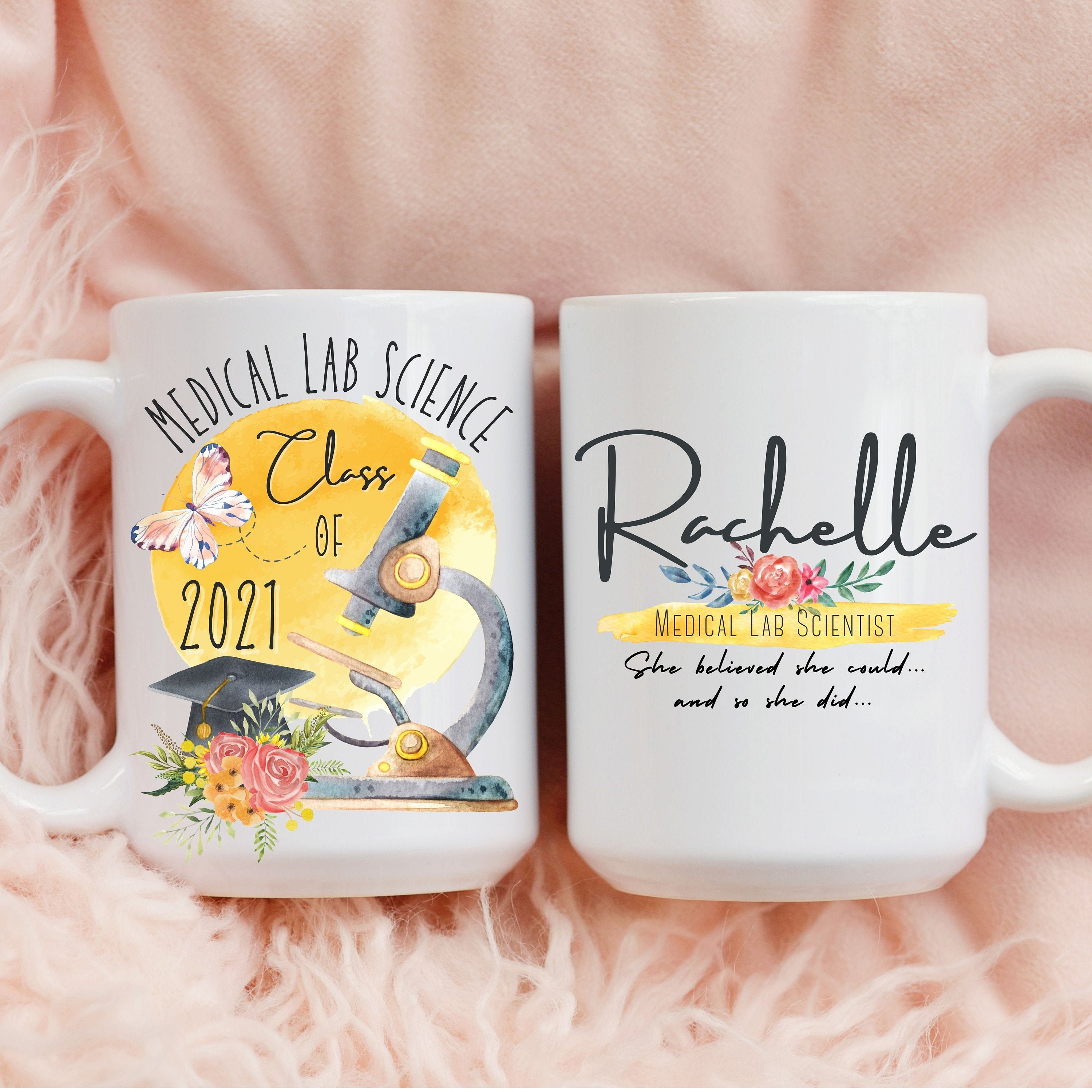 PERSONALIZED LAB SCIENCE Graduation Mug Science Gift Medical Etsy