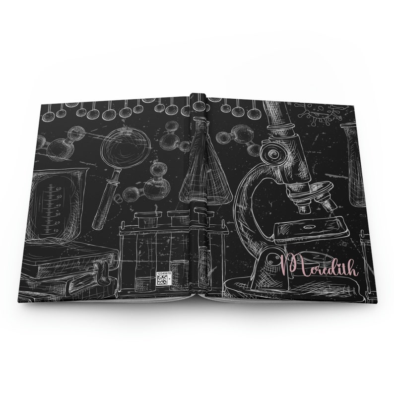 Journal de microscope personnalisé, cahier de doctorants, cadeau de recherche, cadeau d'enseignant STEM, journal de laboratoire personnalisé, cadeau de biologie moléculaire image 6