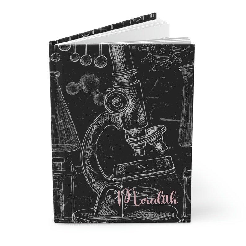 Journal de microscope personnalisé, cahier de doctorants, cadeau de recherche, cadeau d'enseignant STEM, journal de laboratoire personnalisé, cadeau de biologie moléculaire image 4