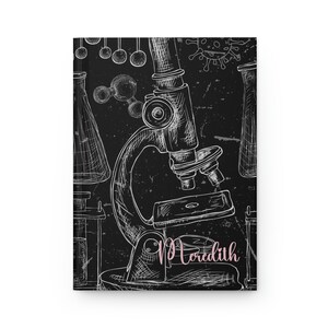 Journal de microscope personnalisé, cahier de doctorants, cadeau de recherche, cadeau d'enseignant STEM, journal de laboratoire personnalisé, cadeau de biologie moléculaire image 2