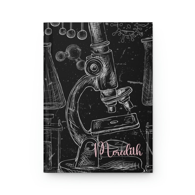 Journal de microscope personnalisé, cahier de doctorants, cadeau de recherche, cadeau d'enseignant STEM, journal de laboratoire personnalisé, cadeau de biologie moléculaire image 2