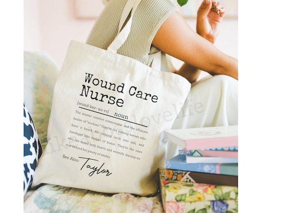 Personalized Wound Care Nurse Tote Bag, Nurse Gift, Nurse Practitioner Mother's Day Tote Bag, Nursing Student Graduation Gift, RN Tote Bag