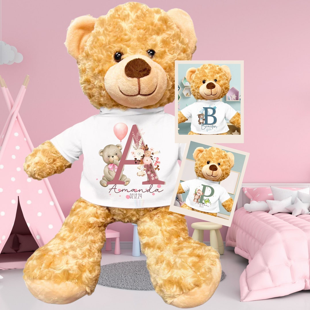 Personalized 1st Birthday Girl Teddy Bear, Teddy Bear 1st Birthday ...