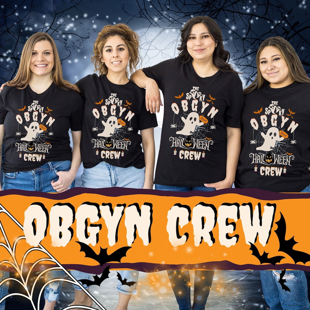 Spooky OBGYN Halloween Crew Shirt, OBGYN Gift, Gynecology Shirt ...