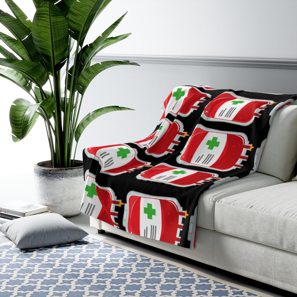 BLOOD BANK SHERPA Fleece Blanket Fun Lab Tech GiftMed Tech Etsy