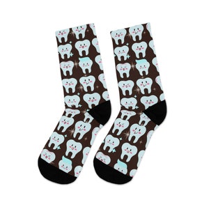 CUTE DENTISTRY SOCKS, Tooth Socks, Dental Assistant Gift, Orthodontic Socks, Dental Hygienist Socks, Dentist Dental Student Graduation Gift